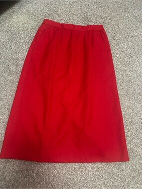 Vintage Red Women's Midi Skirt